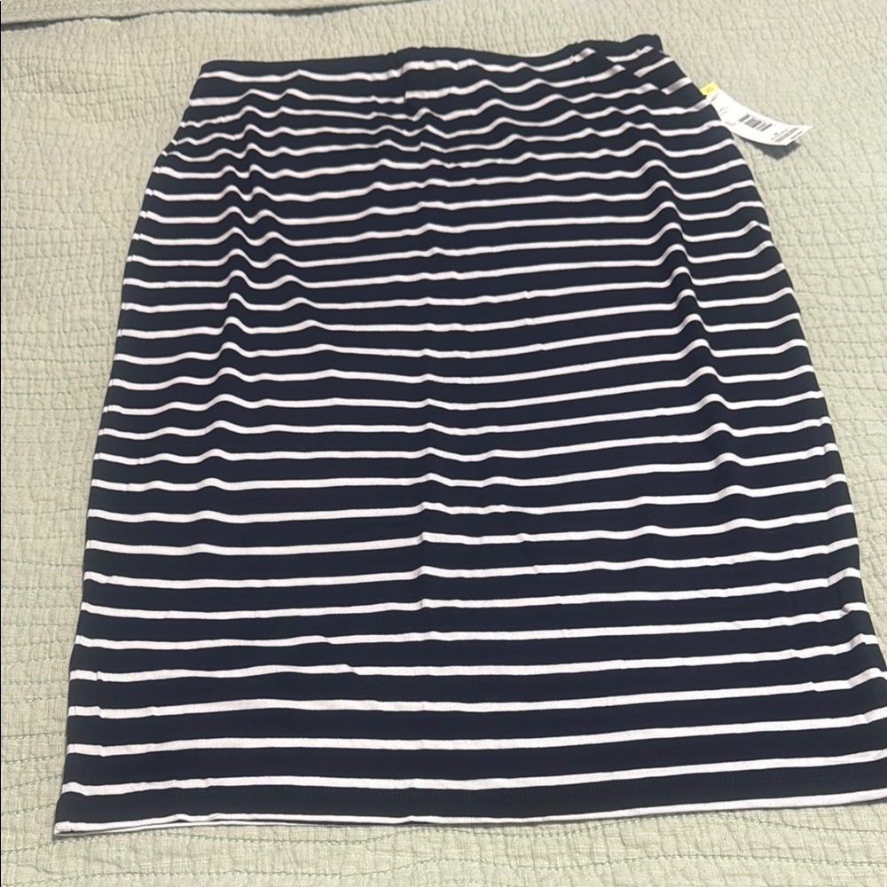 Sears Black and White Midi Pencil Skirt Casual Resort Wear